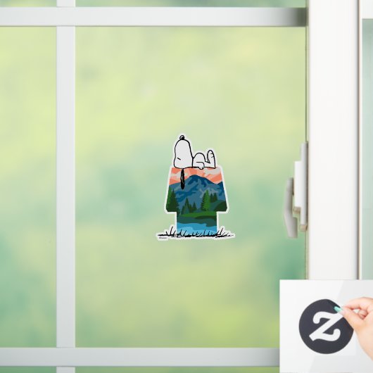 pinda's | Snoopy Dog Sunset Uitzicht Raamsticker (Huis)