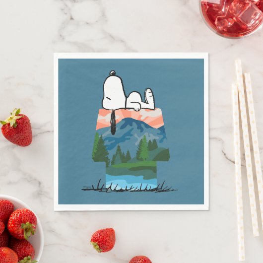 pinda's | Snoopy Dog Sunset Uitzicht Servet (Insitu)