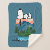 pinda's | Snoopy Dog Sunset Uitzicht Sherpa Deken (Voorkant)