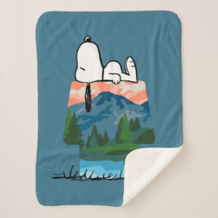 pinda's   Snoopy Dog Sunset Uitzicht Sherpa Deken