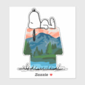 pinda's | Snoopy Dog Sunset Uitzicht Sticker (Vel)