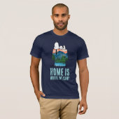 pinda's | Snoopy Dog Sunset Uitzicht T-shirt (Voorkant volledig)