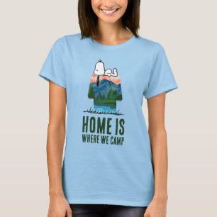 pinda's Snoopy Dog Sunset Uitzicht T-shirt