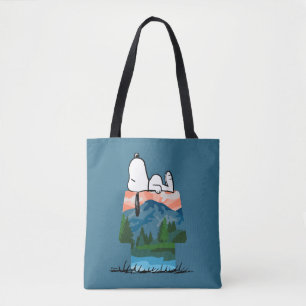 pinda's Snoopy Dog Sunset Uitzicht Tote Bag