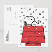 pinda's | Snoopy Doghouse Snowflakes Briefkaart (Voorkant / Achterkant)