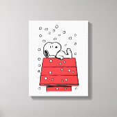 pinda's | Snoopy Doghouse Snowflakes Canvas Afdruk (Voorkant)