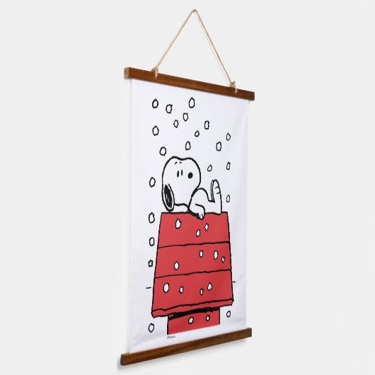 pinda's | Snoopy Doghouse Snowflakes Hangend Wandkleed (Gebogen)