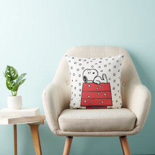 pinda's   Snoopy Doghouse Snowflakes Kussen