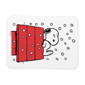 pinda's | Snoopy Doghouse Snowflakes Magneet (Horizontaal)