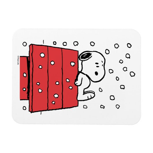 pinda's | Snoopy Doghouse Snowflakes Magneet (Horizontaal)