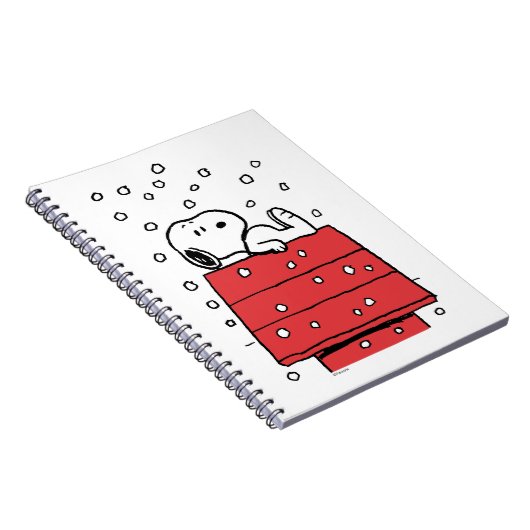 pinda's | Snoopy Doghouse Snowflakes Notitieboek (Rechterzijde)