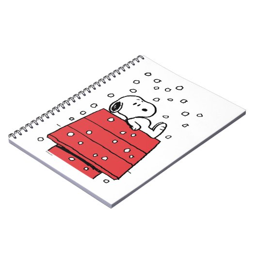 pinda's | Snoopy Doghouse Snowflakes Notitieboek (Linkerzijde)
