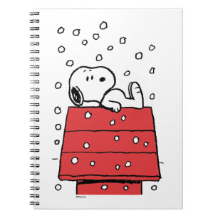 pinda's   Snoopy Doghouse Snowflakes Notitieboek