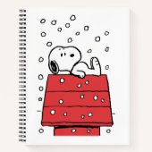 pinda's | Snoopy Doghouse Snowflakes Notitieboek (Voorkant)