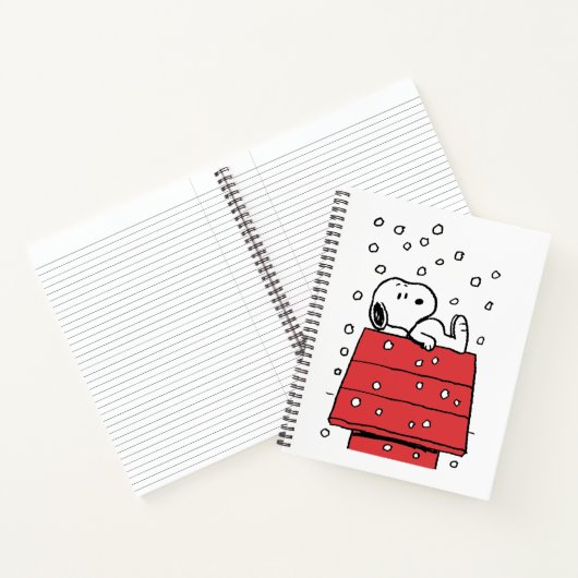 pinda's | Snoopy Doghouse Snowflakes Notitieboek (Binnen)