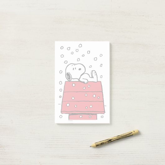 pinda's | Snoopy Doghouse Snowflakes Post-it® Notes (Op bureau)