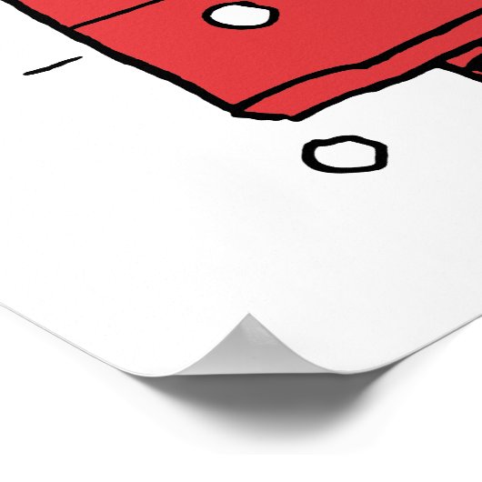 pinda's | Snoopy Doghouse Snowflakes Poster (Hoek)