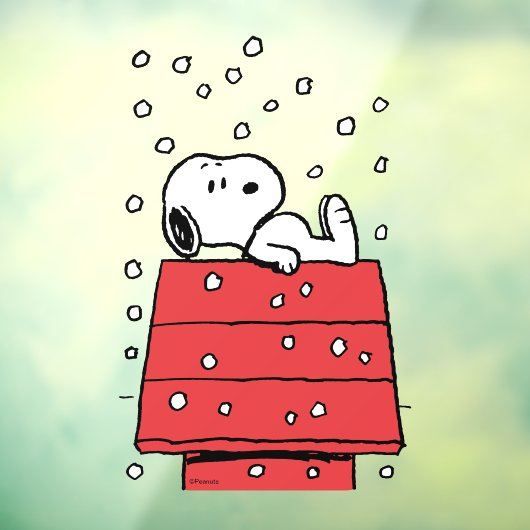 pinda's | Snoopy Doghouse Snowflakes Raamsticker (Vel 3)