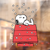 pinda's | Snoopy Doghouse Snowflakes Raamsticker (Vel 2)
