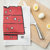 pinda's | Snoopy Doghouse Snowflakes Theedoek (Quarter Fold)