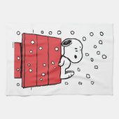 pinda's | Snoopy Doghouse Snowflakes Theedoek (Horizontaal)