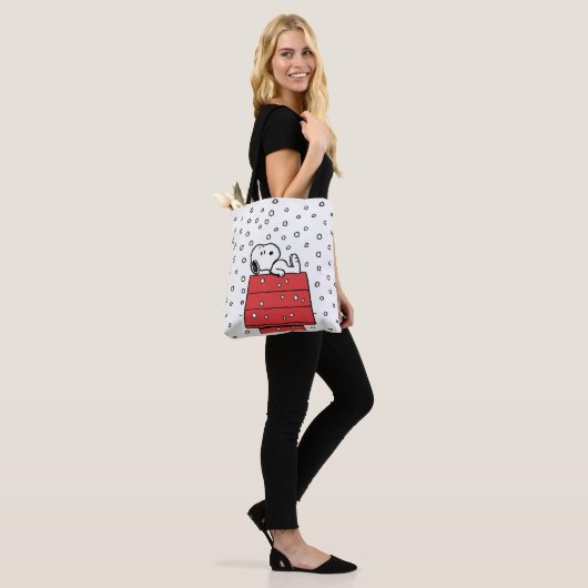 pinda's | Snoopy Doghouse Snowflakes Tote Bag (Op model)