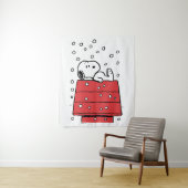 pinda's | Snoopy Doghouse Snowflakes Wandkleed (In situ)
