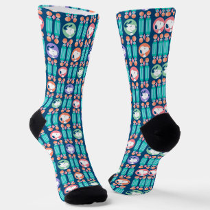 Pinda's   Snoopy Donkerblauwe Deco Dromen Patroon Sokken