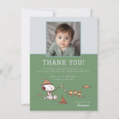 Pinda's - Snoopy | Een gelukkige camper verjaardag Bedankkaart (Voorkant)