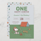 Pinda's - Snoopy | Een gelukkige camper verjaardag Kaart (Voorkant / Achterkant)