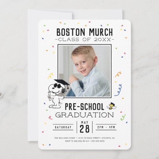 pinda's | Snoopy en Woodstock Afstuderen Kaart (Voorkant)