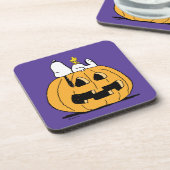 pinda's | Snoopy en Woodstock Jack-O-Lantern Bier Onderzetter (Linkerzijde)