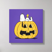 pinda's | Snoopy en Woodstock Jack-O-Lantern Canvas Afdruk (Voorkant)