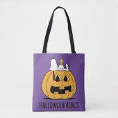 pinda's | Snoopy en Woodstock Jack-O-Lantern Tote Bag (Voorkant)
