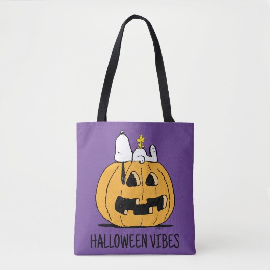 pinda's | Snoopy en Woodstock Jack-O-Lantern Tote Bag (Voorkant)