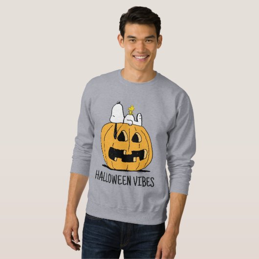 pinda's | Snoopy en Woodstock Jack-O-Lantern Trui (Voorkant volledig)