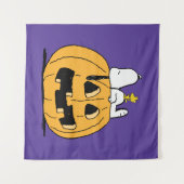 pinda's | Snoopy en Woodstock Jack-O-Lantern Wandkleed (Voorkant (horizontaal))