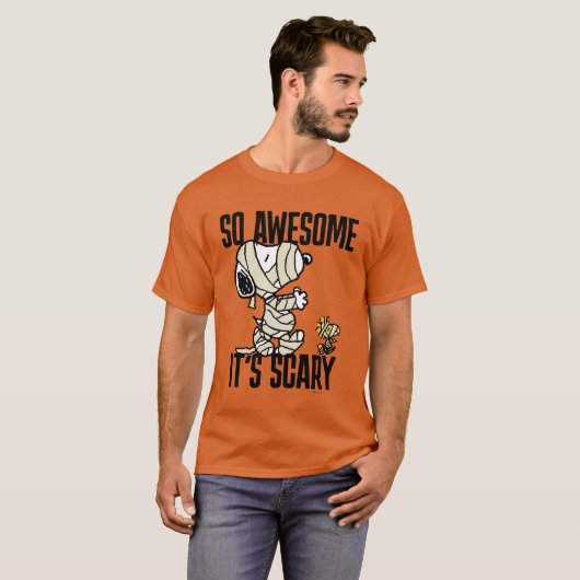 pinda's | Snoopy en Woodstock Mummies T-shirt (Voorkant volledig)