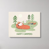 pinda's | Snoopy- en Woodstock Slappers Canvas Afdruk (Voorkant)