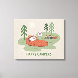 pinda's Snoopy- en Woodstock Slappers Canvas Afdruk