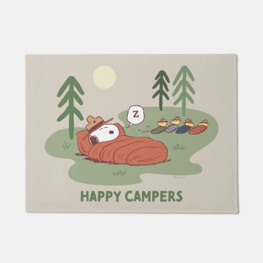 pinda's | Snoopy- en Woodstock Slappers Deurmat (Voorkant)