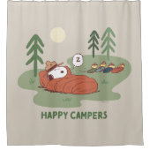 pinda's | Snoopy- en Woodstock Slappers Douchegordijn (Voorkant)