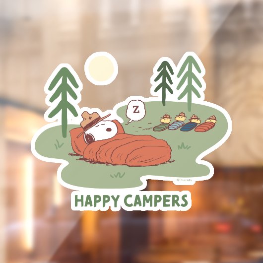 pinda's | Snoopy- en Woodstock Slappers Raamsticker (Vel 2)