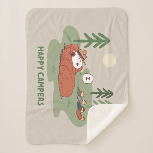 pinda's | Snoopy- en Woodstock Slappers Sherpa Deken (Voorkant)