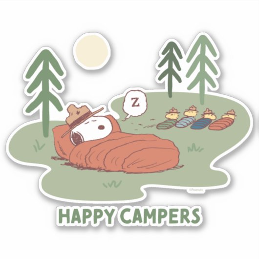 pinda's | Snoopy- en Woodstock Slappers Sticker (Voorkant)