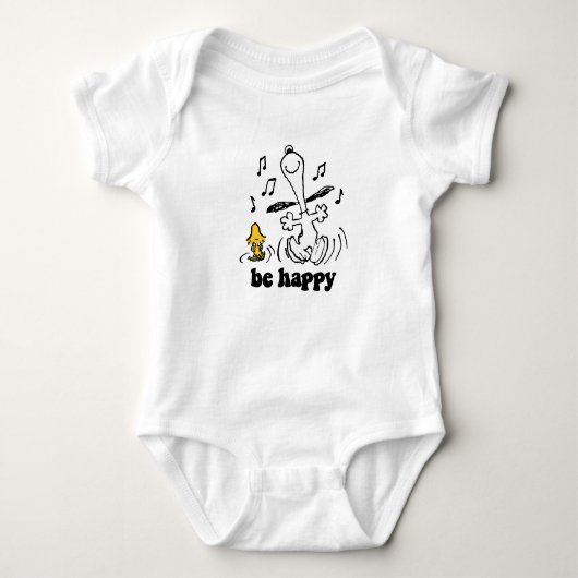 Pinda's Snoopy en Woodstock's Geluksdans Romper (Voorkant)