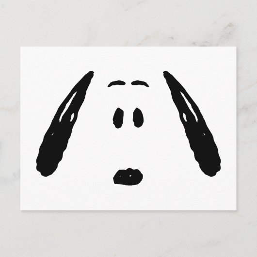 pinda's | Snoopy Face Briefkaart (Voorkant)