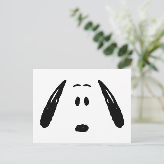 pinda's | Snoopy Face Briefkaart (Staand voorkant)