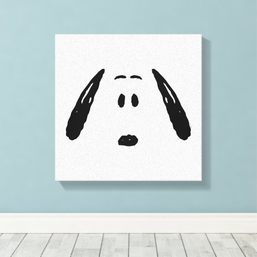 pinda's | Snoopy Face Canvas Afdruk (Insitu (Houten vloer))