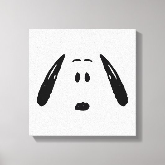 pinda's | Snoopy Face Canvas Afdruk (Voorkant)